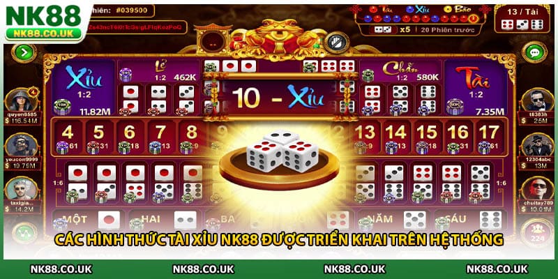 Các hình thức tài xỉu NK88 được triển khai trên hệ thống